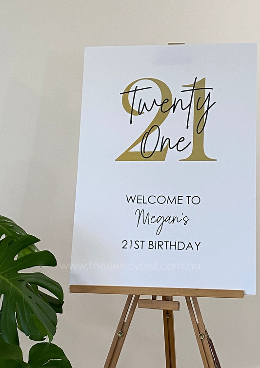 Welcome sign for birthday party