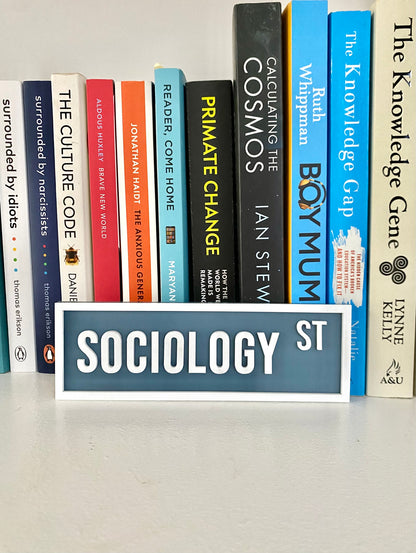 Bookshelf sign - Book genre street name sign