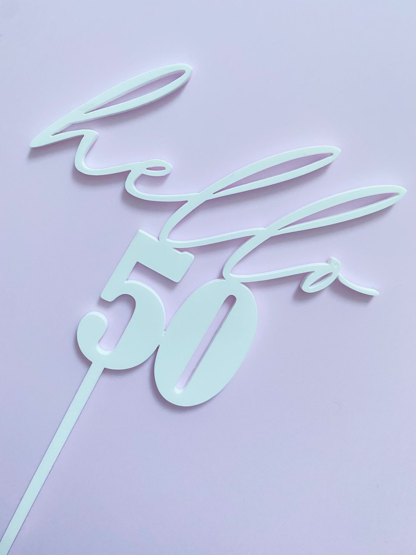Cake topper - Hello 50