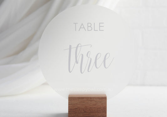acrylic table numbers for wedding