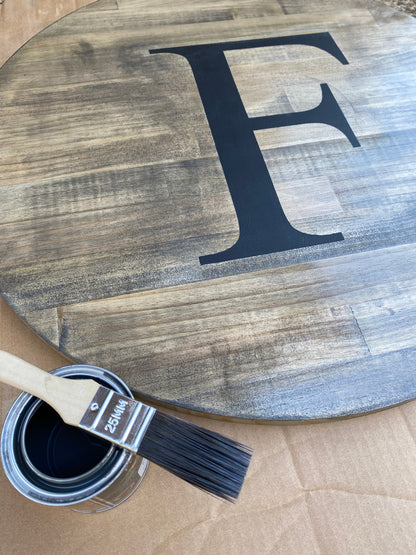 Round wood sign