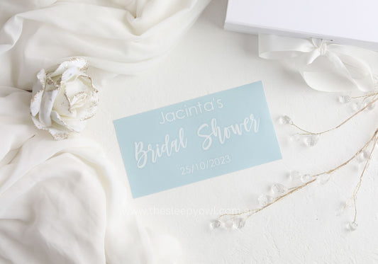 Custom bridal shower decal