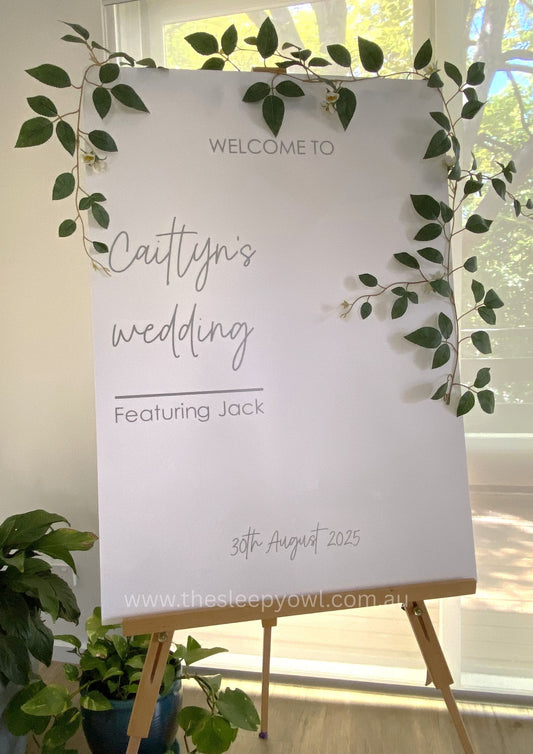 acrylic wedding sign