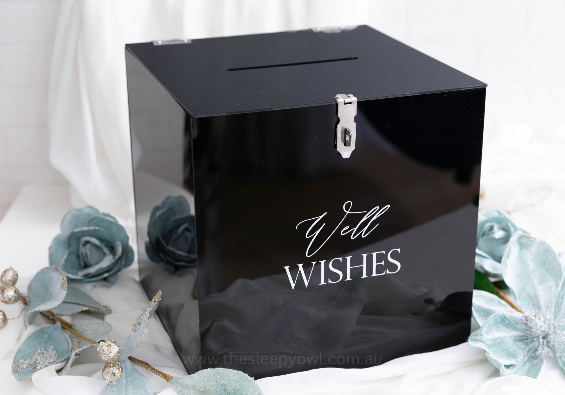 Black acrylic wishing well