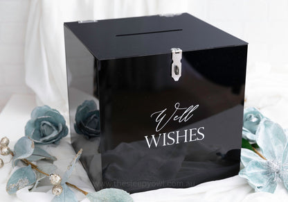 Black acrylic wishing well